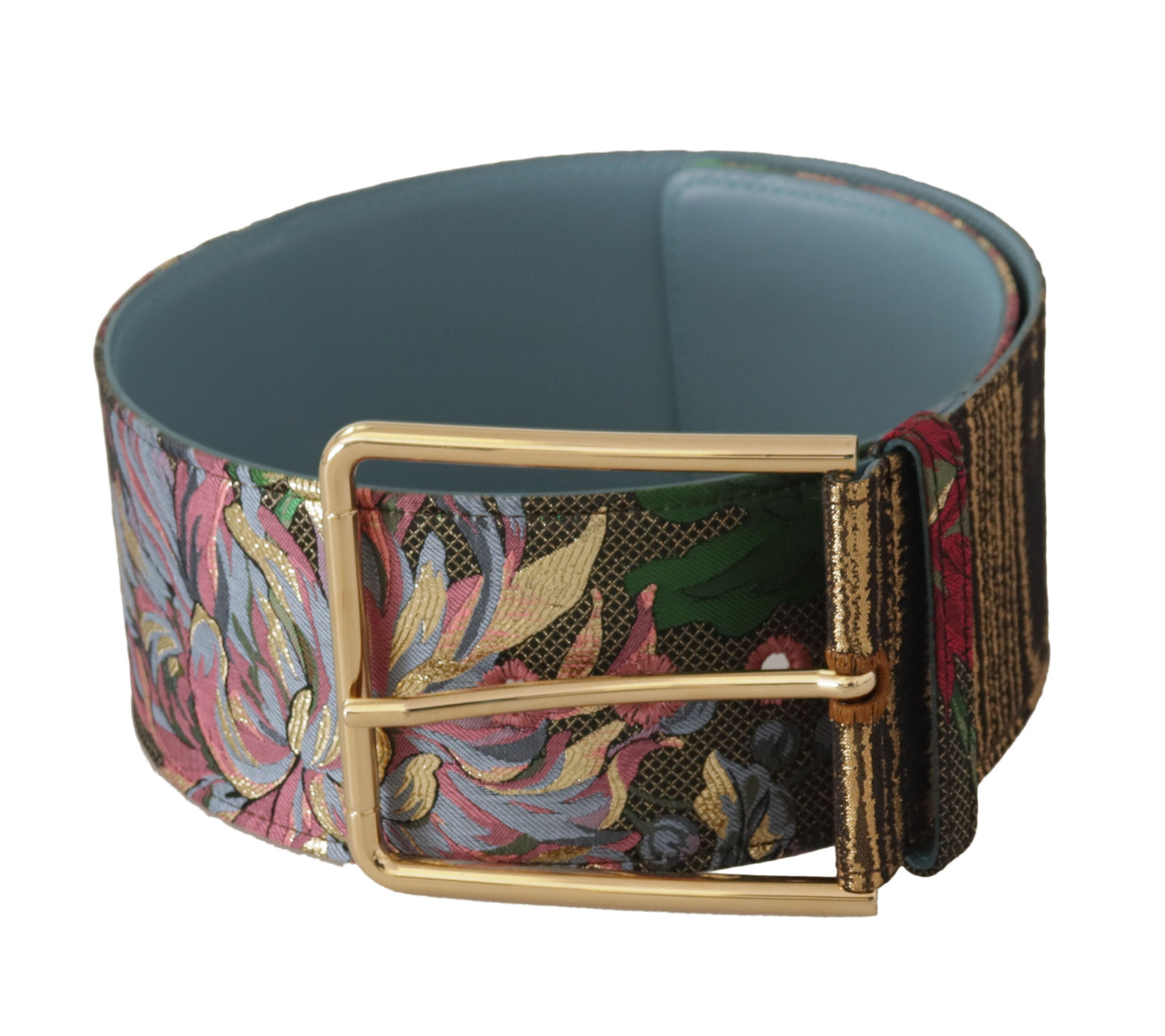 Ceinture à boucle avec logo en cuir multicolore Dolce &amp; gabbana