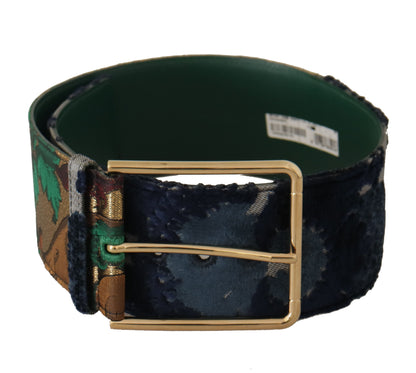 Ceinture en cuir vert Dolce &amp; gabbana avec boucle logo