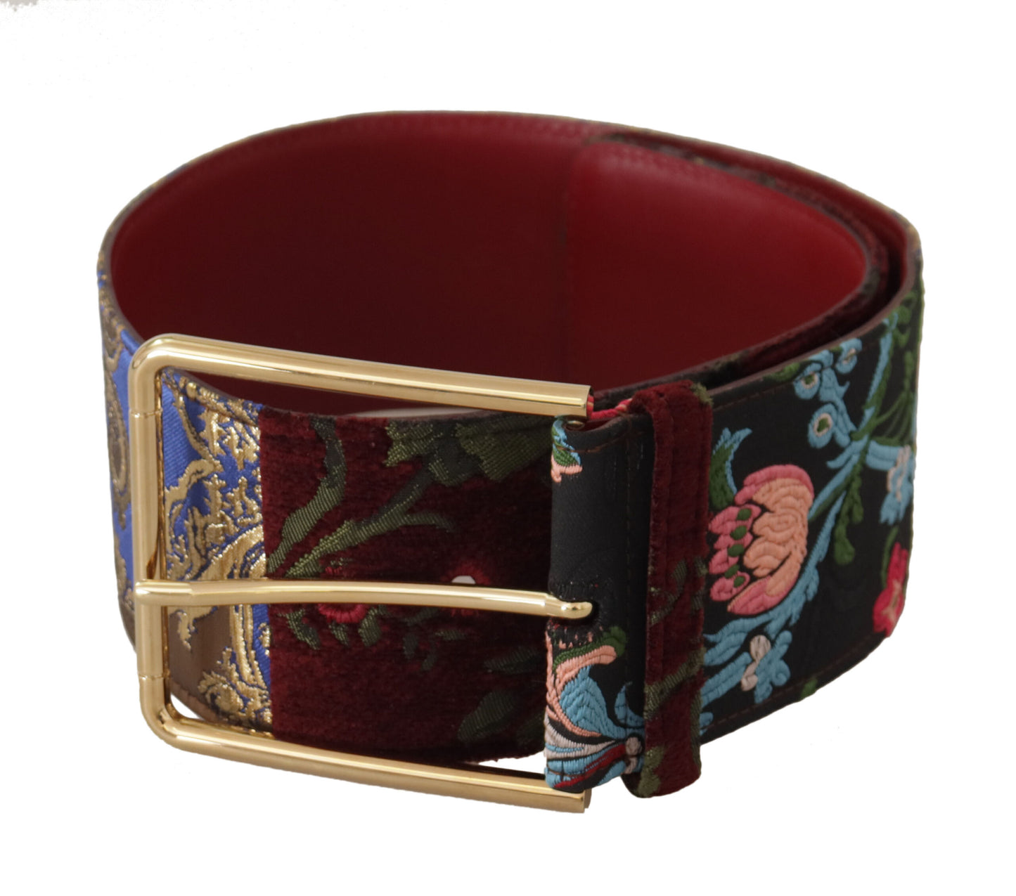 Ceinture en cuir multicolore à logo gravé Dolce &amp; Gabbana