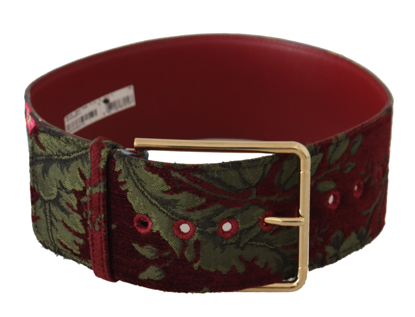 Ceinture en cuir multicolore à logo gravé Dolce &amp; Gabbana