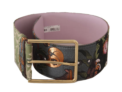 Ceinture en cuir et toile multicolore Dolce &amp; gabbana