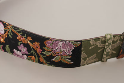 Ceinture en cuir et toile multicolore Dolce &amp; gabbana