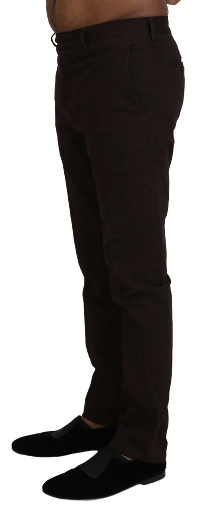 Pantalon Bencivenga en coton mélangé marron