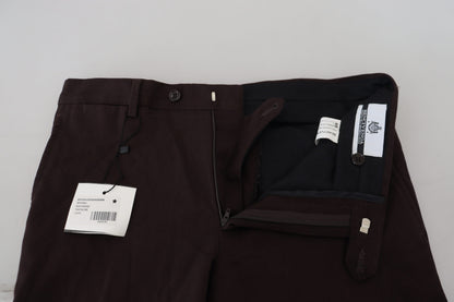 Pantalon Bencivenga en coton mélangé marron