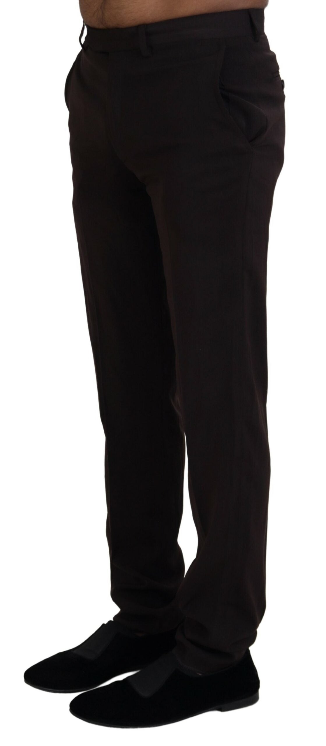 Pantalon de costume italien marron Bencivenga