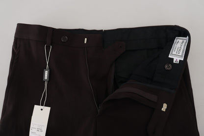 Pantalon de costume italien marron Bencivenga