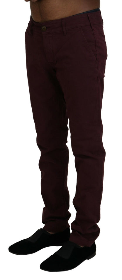 Cycle - Pantalon skinny en coton marron