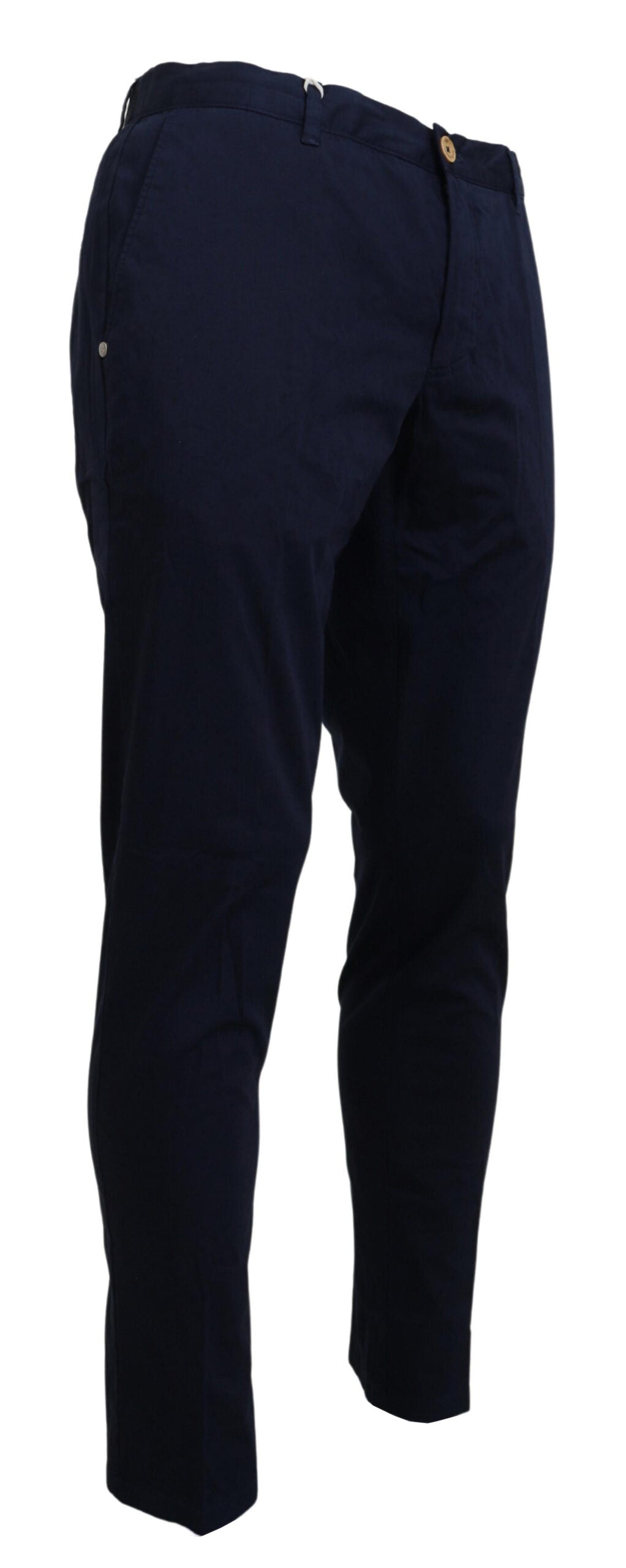 Domenico tagliente pantalon chino slim bleu foncé