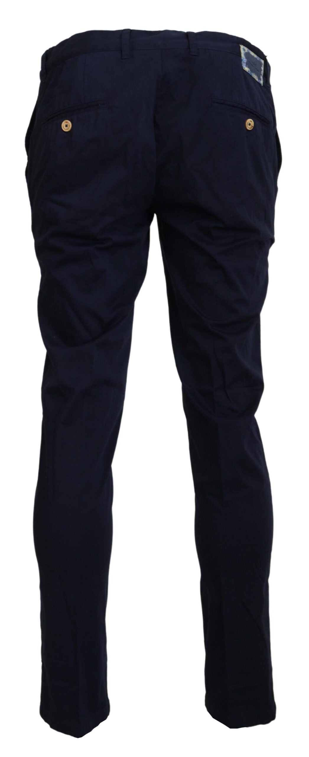 Domenico tagliente pantalon chino slim bleu foncé