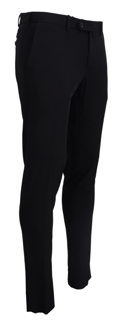 Domenico tagliente pantalon de costume italien noir