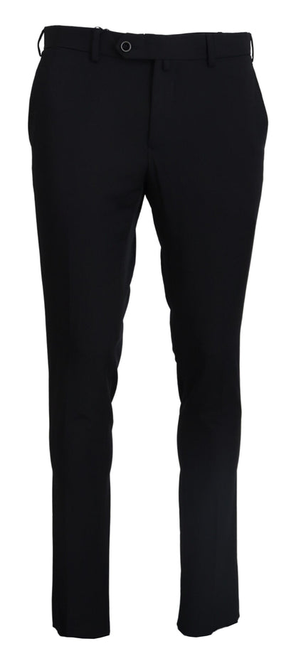 Domenico tagliente pantalon de costume italien noir