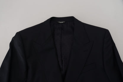 Dolce &amp; gabbana blazer bleu foncé à simple boutonnage