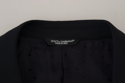 Dolce &amp; gabbana blazer bleu foncé à simple boutonnage