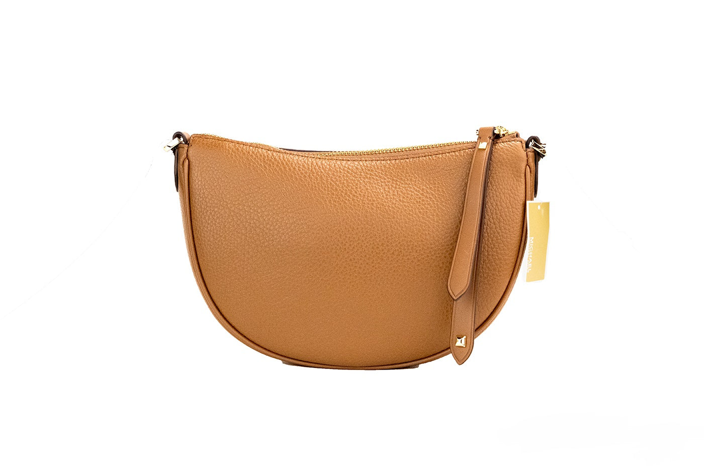 Michael kors dover petit bagage en cuir grainé demi-lune sac à bandoulière sac à main