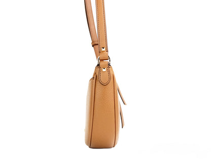 Michael kors dover petit bagage en cuir grainé demi-lune sac à bandoulière sac à main