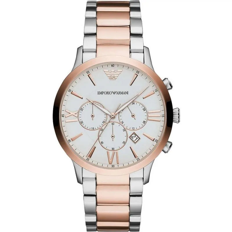 Reloj cronógrafo Emporio Armani de acero plateado y bronce