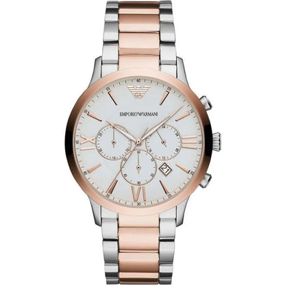 Reloj cronógrafo Emporio Armani de acero plateado y bronce