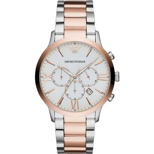 Reloj cronógrafo Emporio Armani de acero plateado y bronce