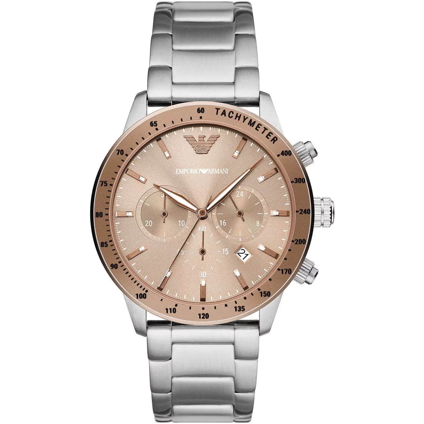 Montre homme en acier chronographe classique Emporio Armani