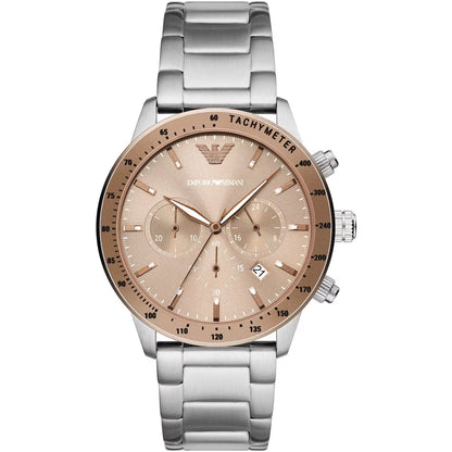 Montre homme en acier chronographe classique Emporio Armani