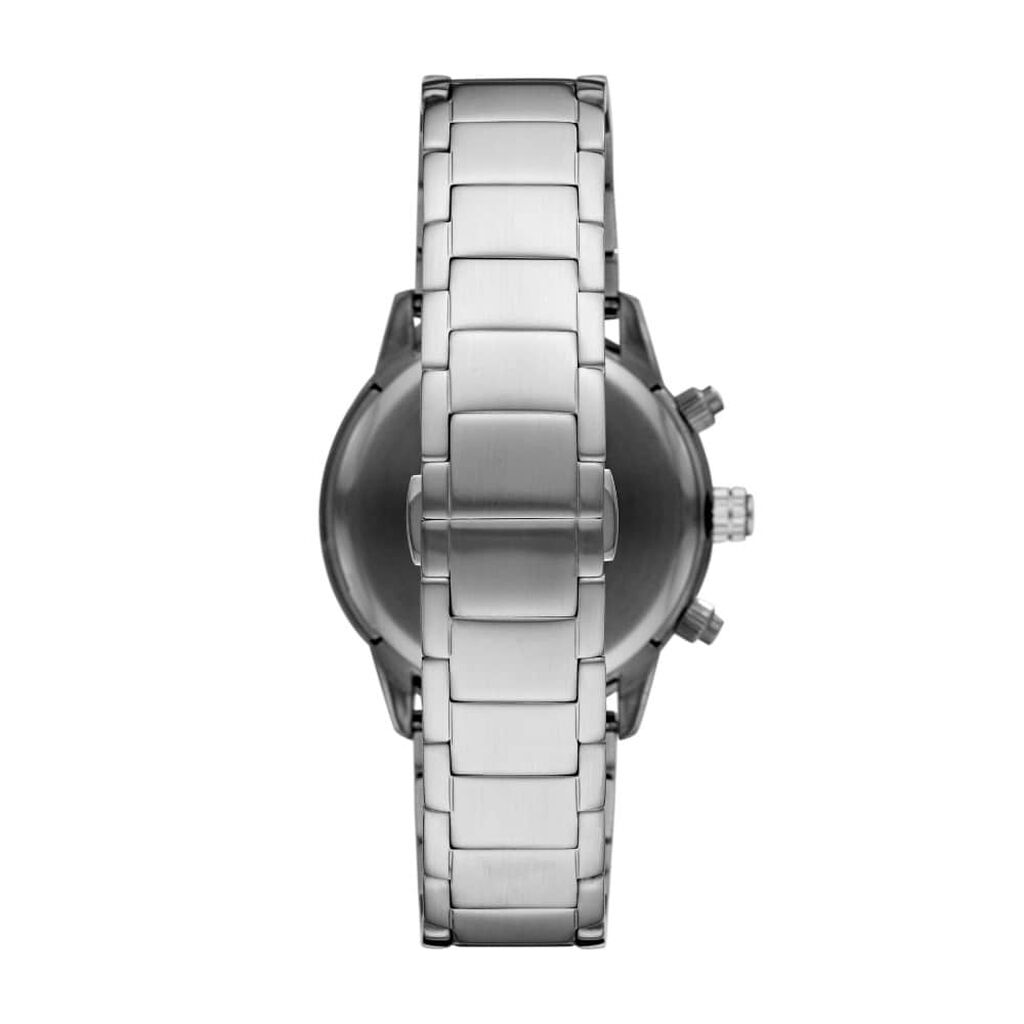 Emporio Armani Sleek Silver Steel Chronograph Watch