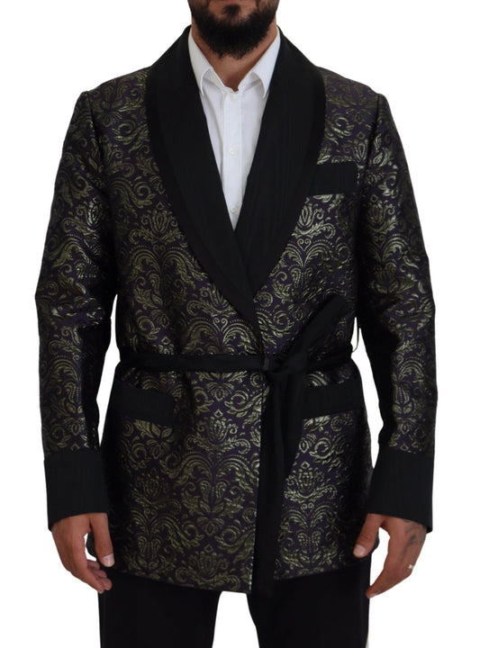 Veste robe en jacquard doré Dolce &amp; Gabbana