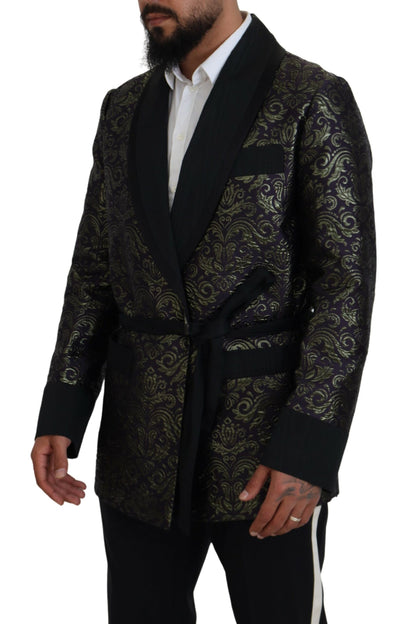 Veste robe en jacquard doré Dolce &amp; Gabbana