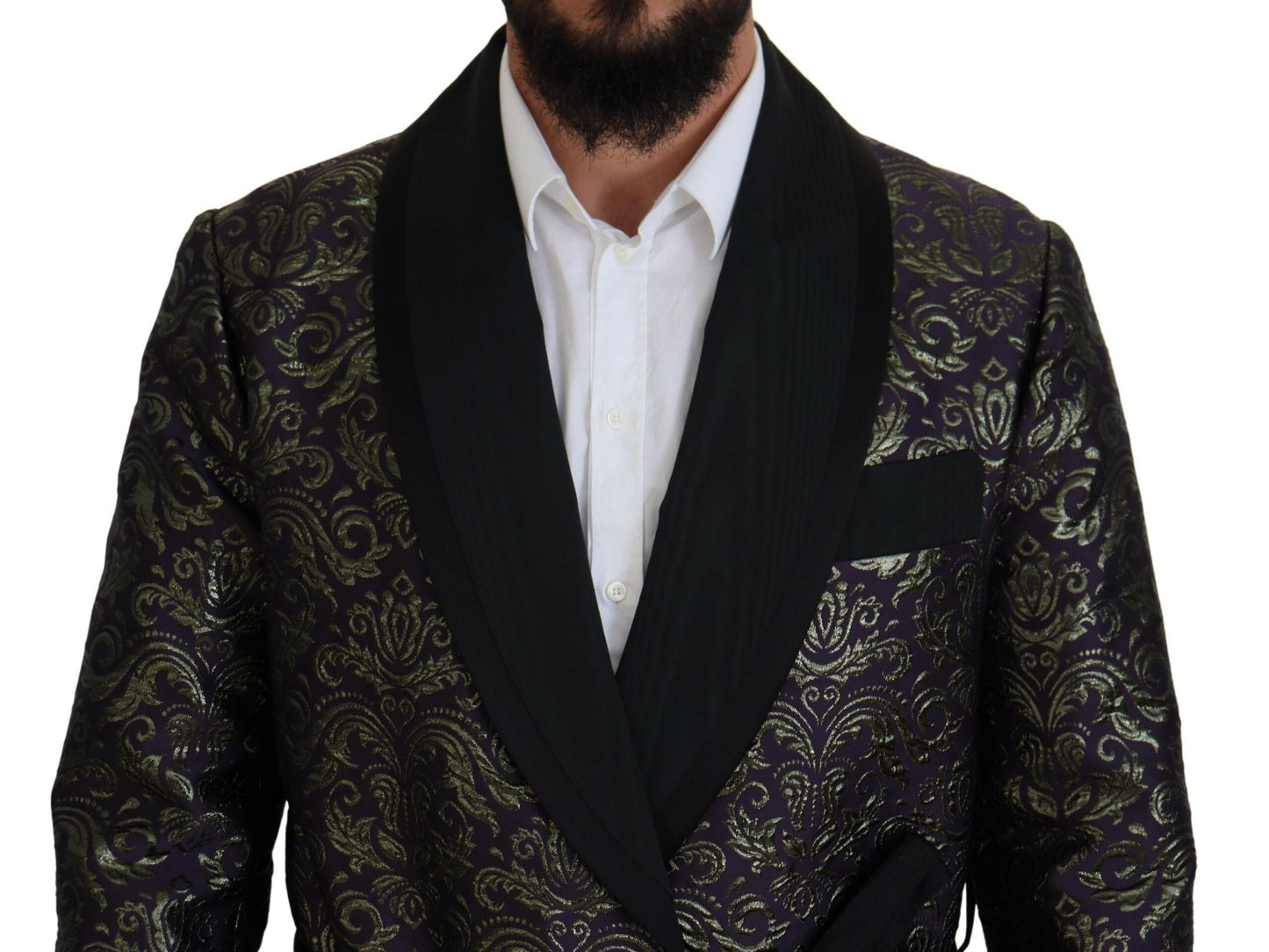 Veste robe en jacquard doré Dolce &amp; Gabbana