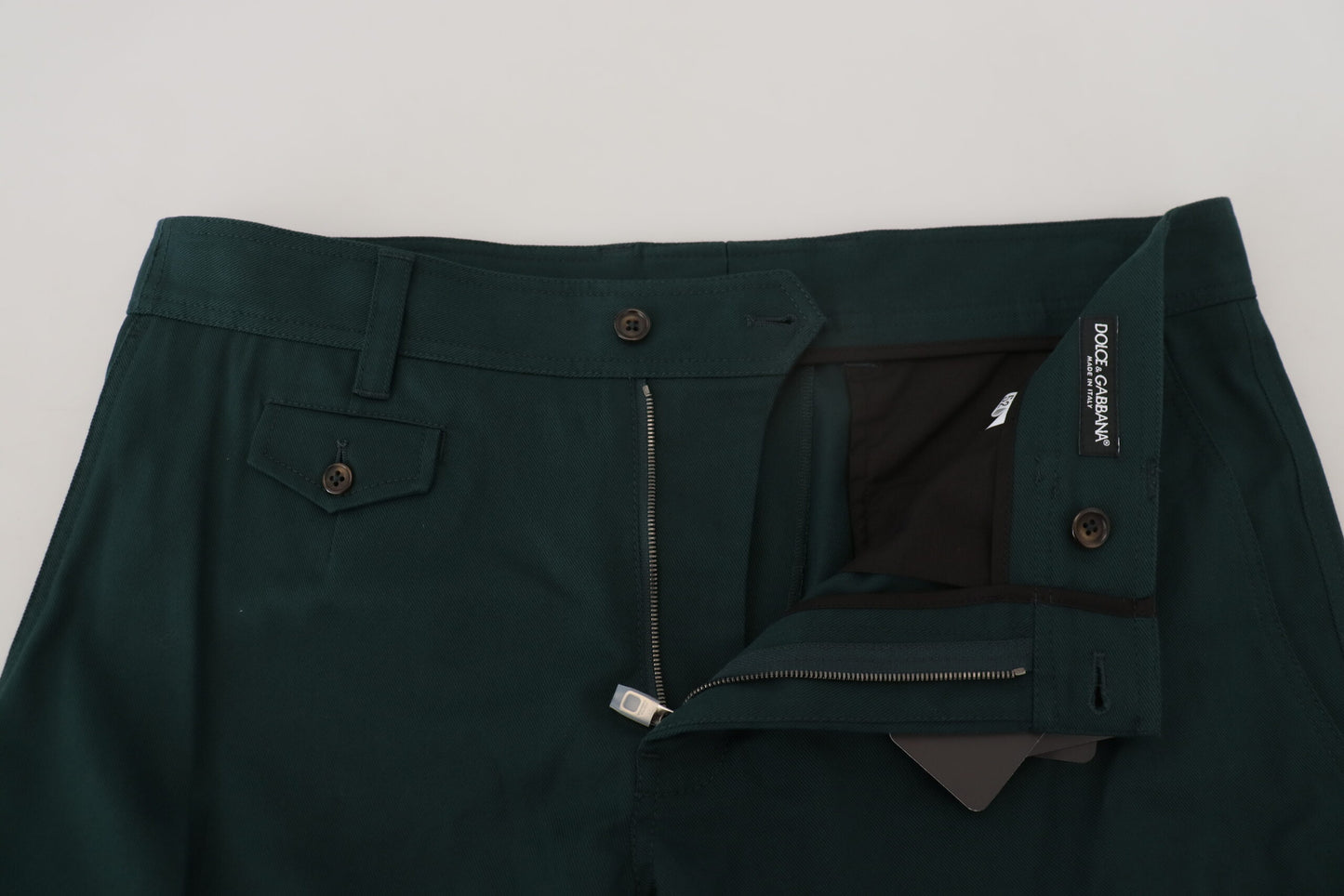 Dolce & Gabbana Elegant Green Slim Fit Cargo Jeans