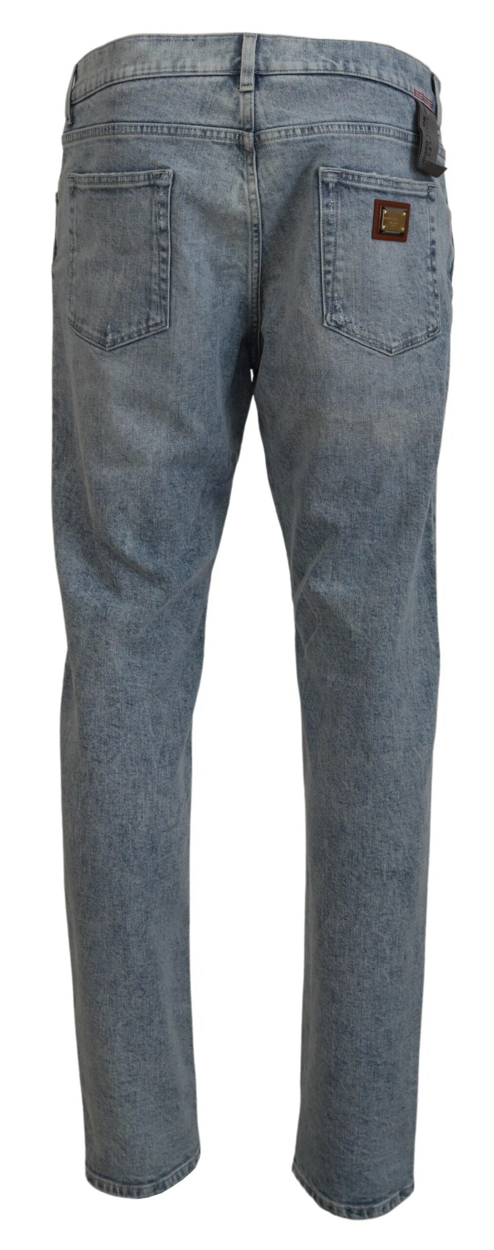 Pantalon slim en denim bleu clair Dolce &amp; gabbana