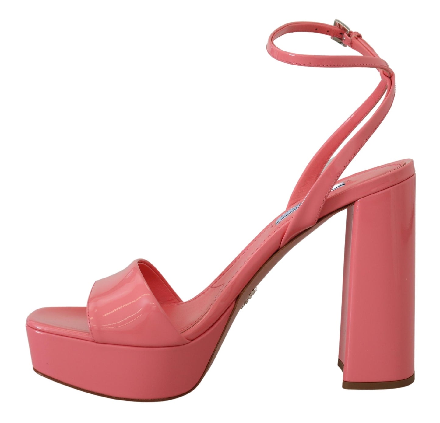 Prada Chic Sandalias De Plataforma De Charol Rosa