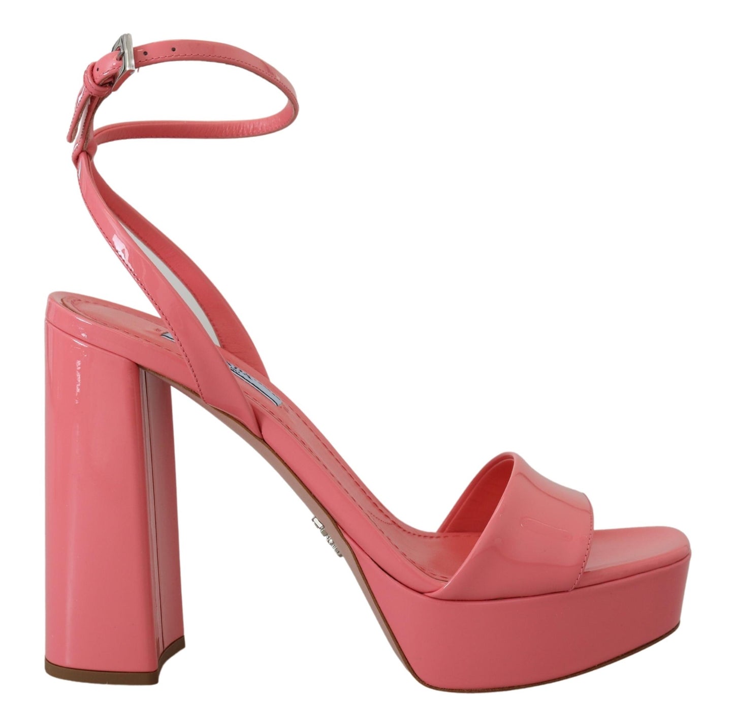 Prada Chic Sandalias De Plataforma De Charol Rosa