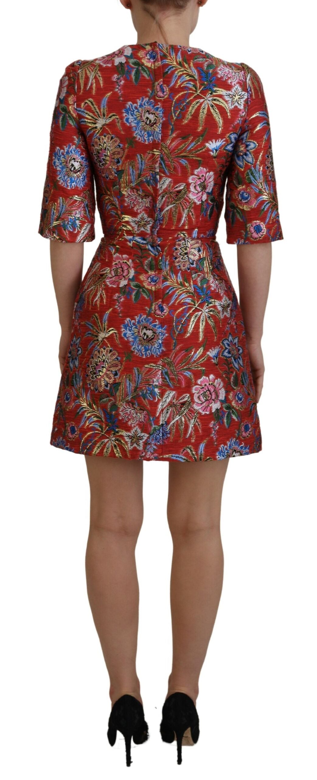 Dolce &amp; gabbana mini-robe trapèze rouge