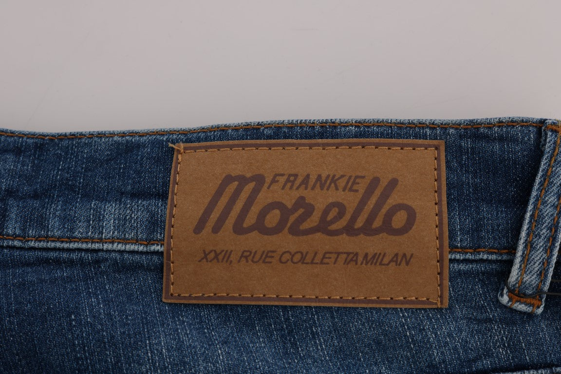 Frankie Morello - Jean slim bleu délavé