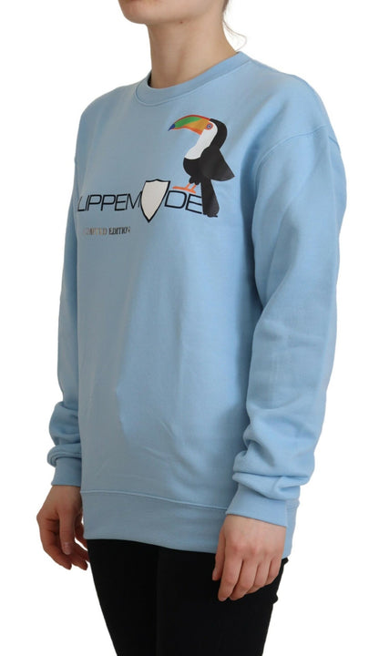 Pull bleu clair orné de logo Philippe model