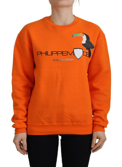 Pull à manches longues imprimé orange Philippe model