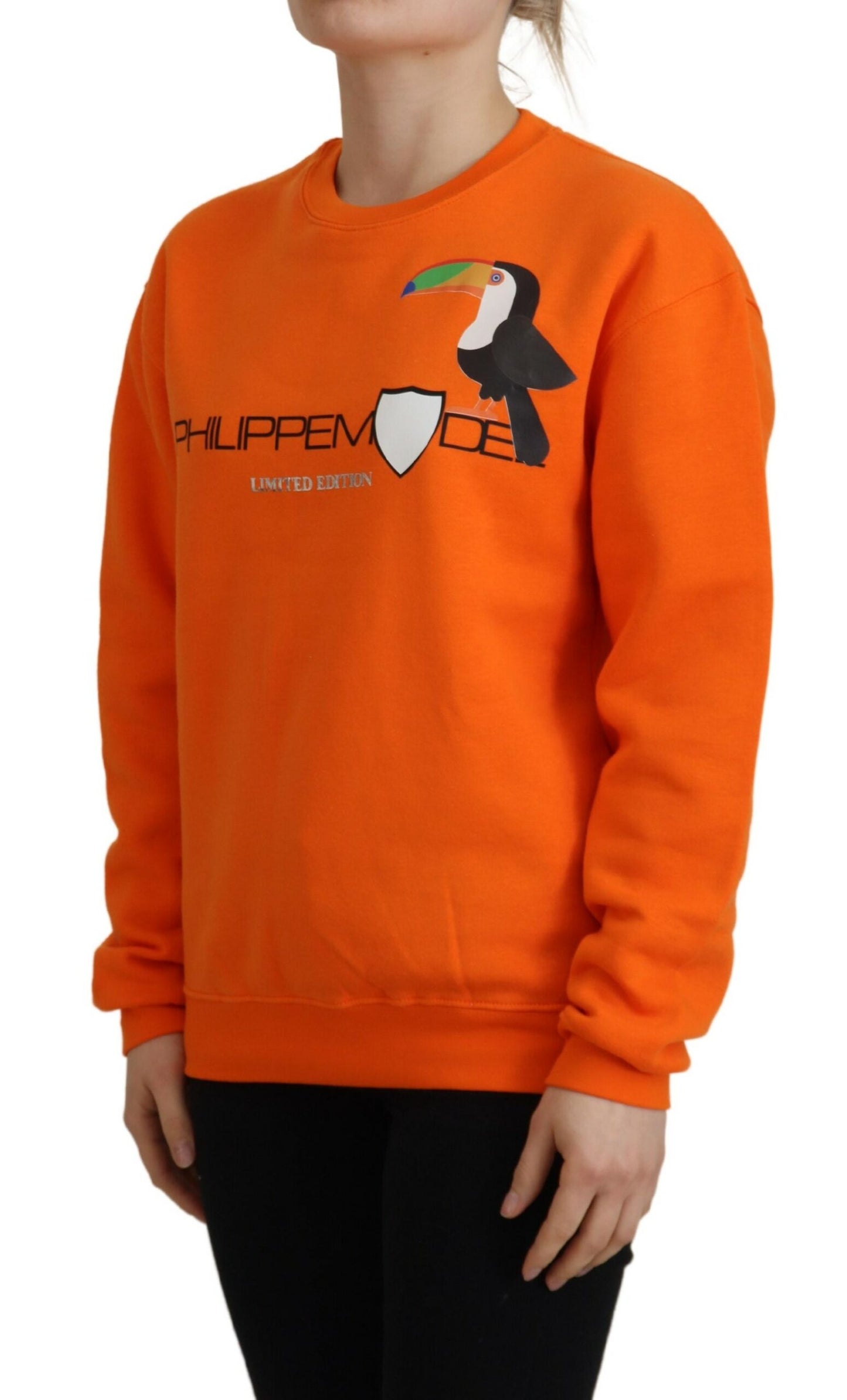 Pull à manches longues imprimé orange Philippe model