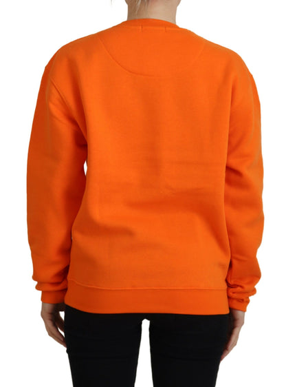 Pull à manches longues imprimé orange Philippe model