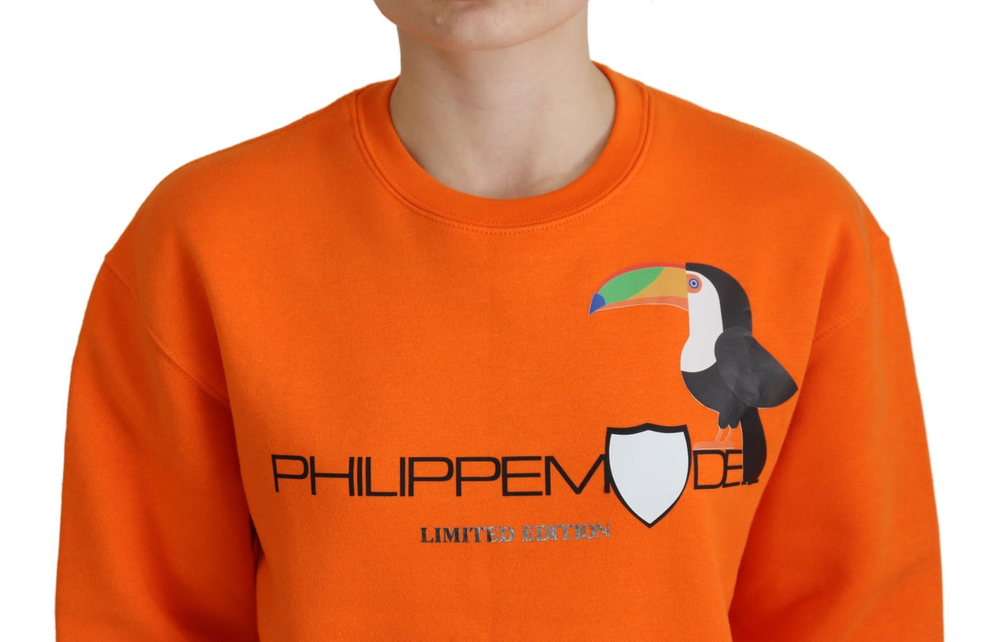 Pull à manches longues imprimé orange Philippe model