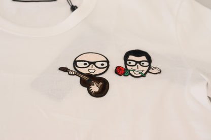 Dolce &amp; Gabbana T-shirt en coton blanc élégant à col rond