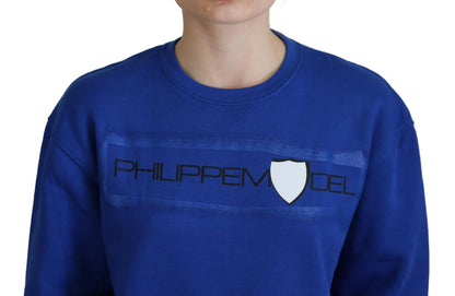 Pull à manches longues imprimé bleu Philippe model