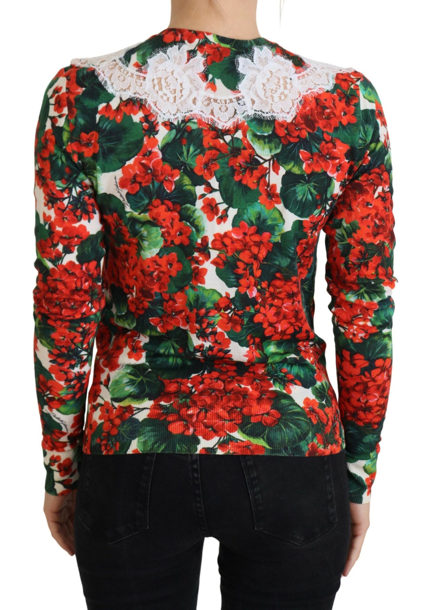 Dolce &amp; gabbana cardigan à col rond fleuri