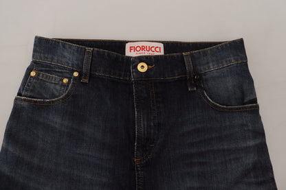 Jupe en jean bleu foncé taille moyenne Fiorucci