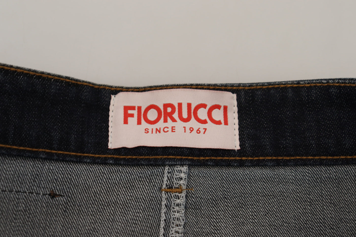 Jupe en jean bleu foncé taille moyenne Fiorucci