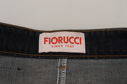 Fiorucci Chic Falda vaquera azul oscuro de cintura media