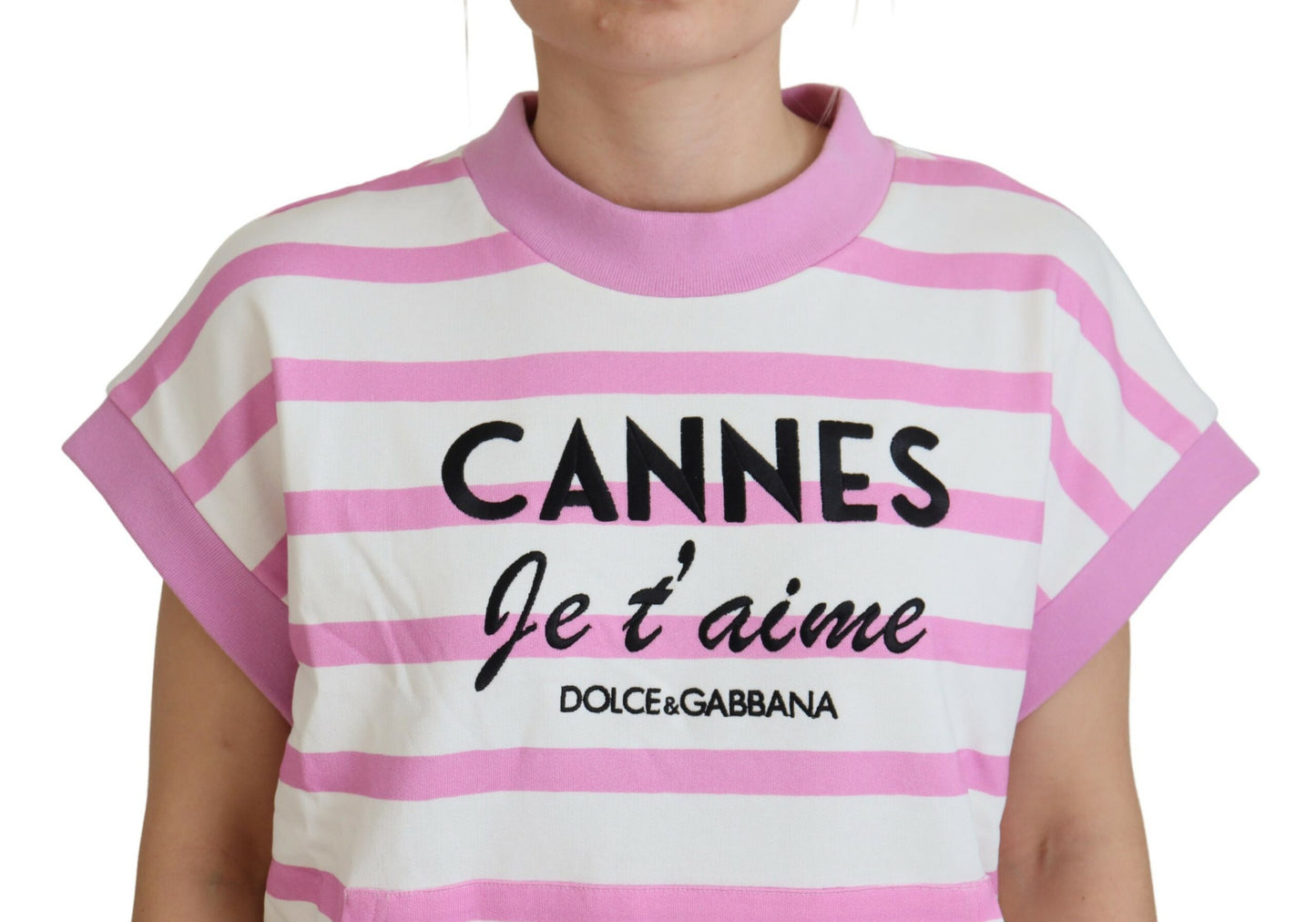 Dolce &amp; Gabbana - T-shirt à col rond en coton rayé exclusif