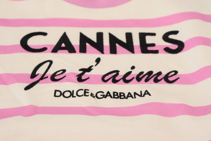 Dolce &amp; Gabbana - T-shirt à col rond en coton rayé exclusif