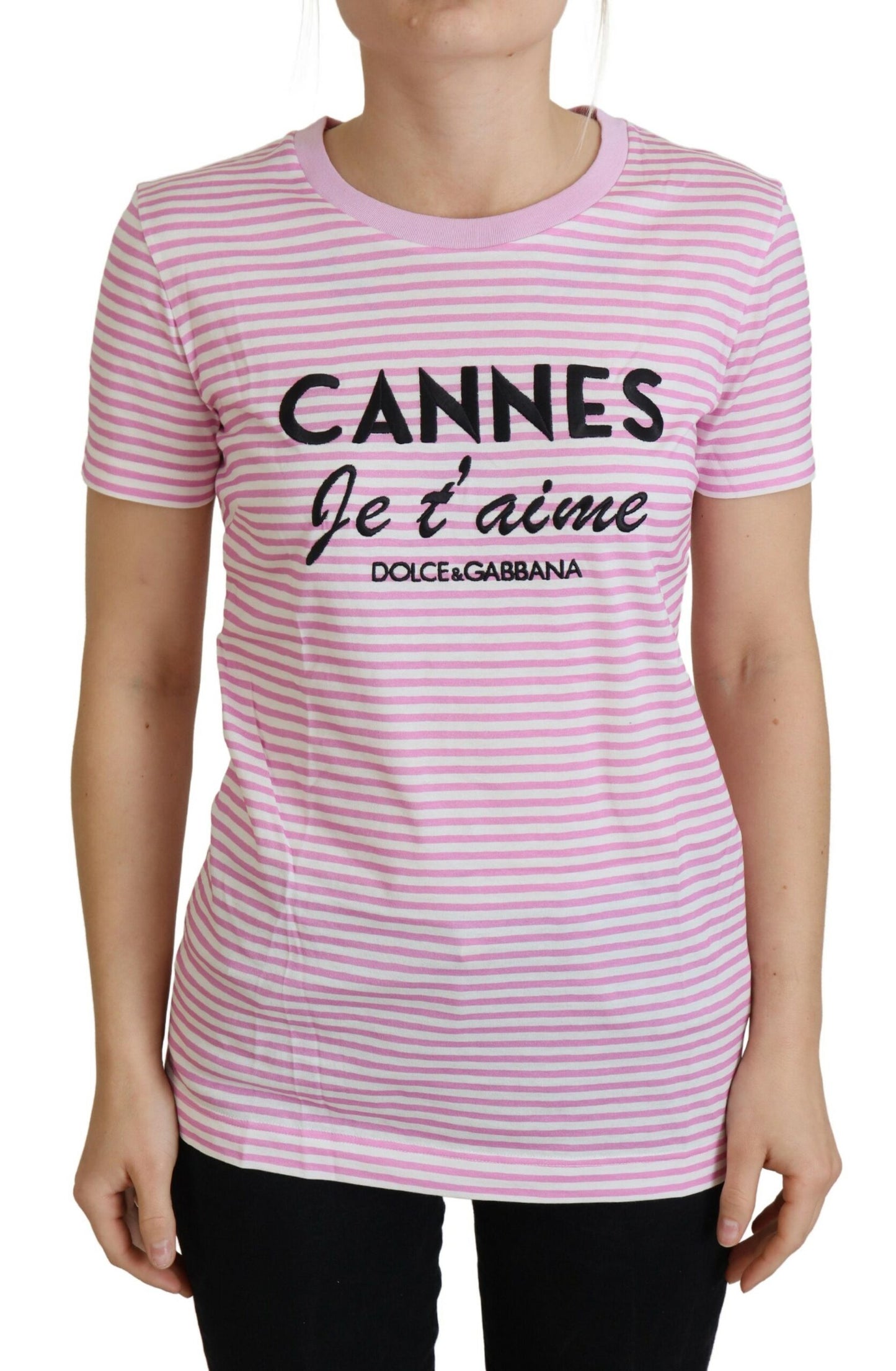 Dolce &amp; Gabbana - T-shirt en coton rayé Love Affaire exclusif