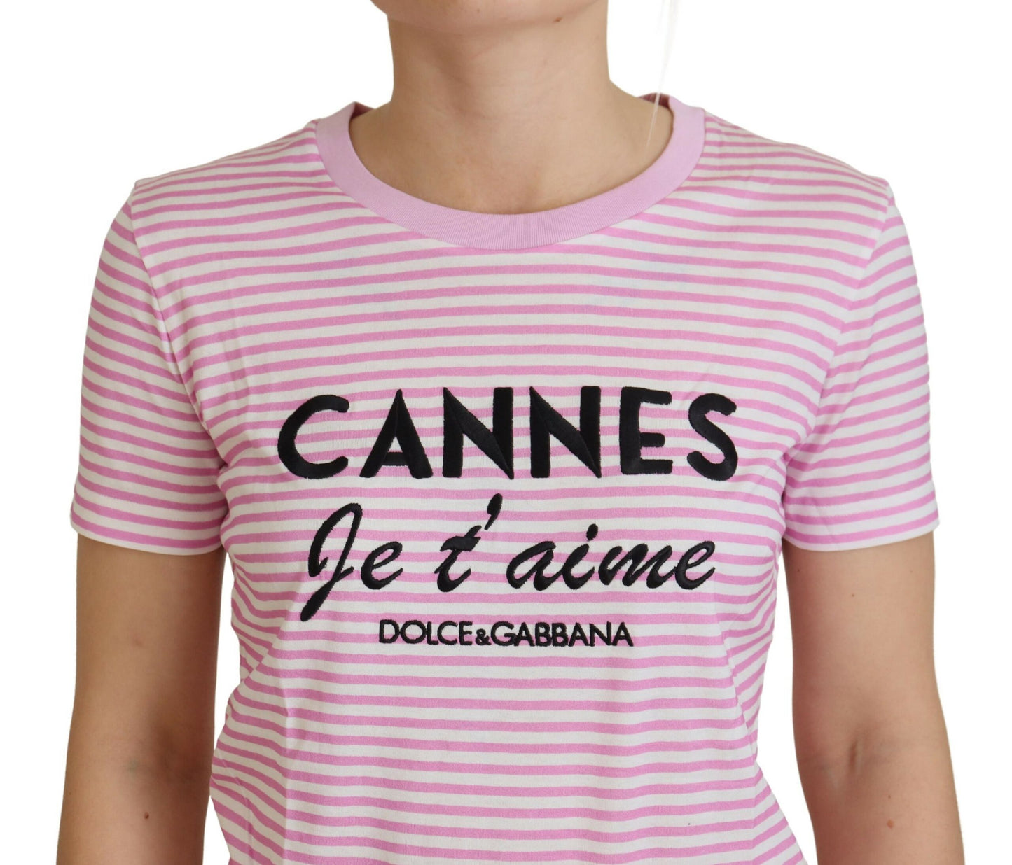 Dolce &amp; Gabbana - T-shirt en coton rayé Love Affaire exclusif