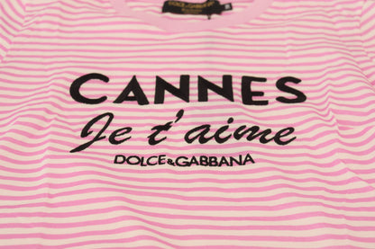 Dolce &amp; Gabbana - T-shirt en coton rayé Love Affaire exclusif